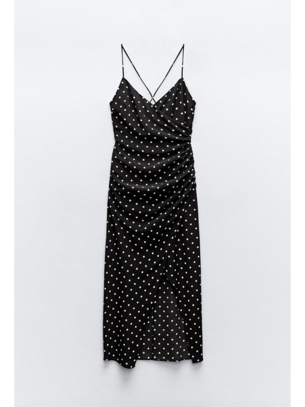Zara Black Midi Slip Dress